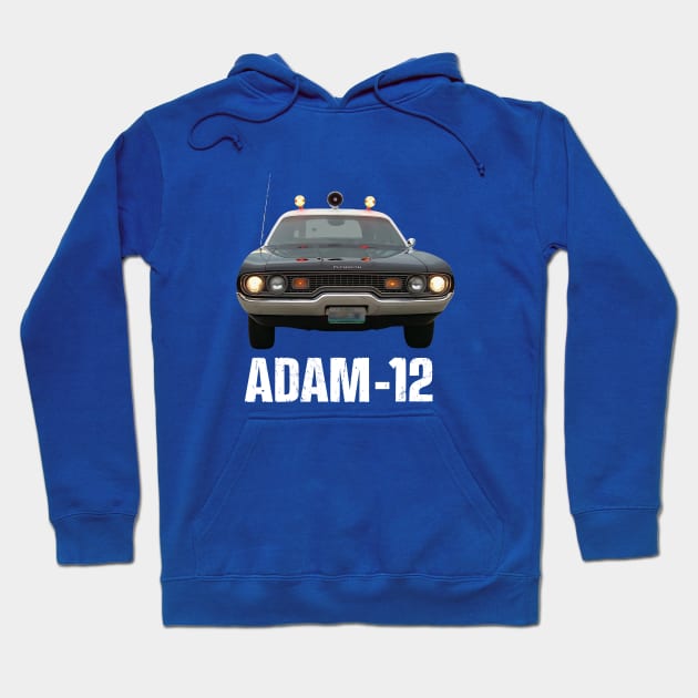 Adam 12 - Patrol Car - 60s/70s Cop Show Hoodie by wildzerouk